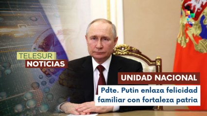Presidente de Rusia, VladÍmir Putin ofrece discurso anual del Año Nuevo