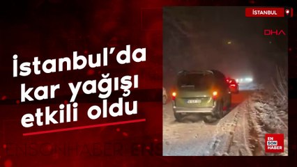 İstanbul’da beklenen kar yağışı başladı, bazı ilçeler beyaza büründü