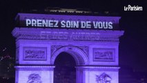 « N’attendez pas 10 ans pour fêter votre prochain Nouvel An » : quel est ce message projeté sur l’Arc de Triomphe ?