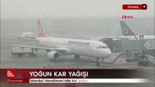 İstanbul Havalimanı'nda kar yağışı