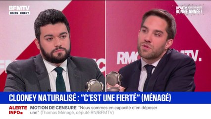 Naturalisation de George Clooney: "Il devrait demander sa résidence fiscale en France", estime Thomas Ménagé (RN)