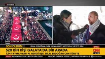 Türkiye ayakta! Galata Köprüsü’nde 520 bin kişi Filistin için buluştu