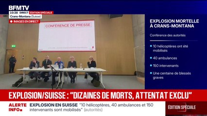 Explosion en Suisse: "Les témoignages et les premières investigations montrent que c'est un incendie qui (a provoqué) un embrasement généralisé", indique le chef du département de la sécurité