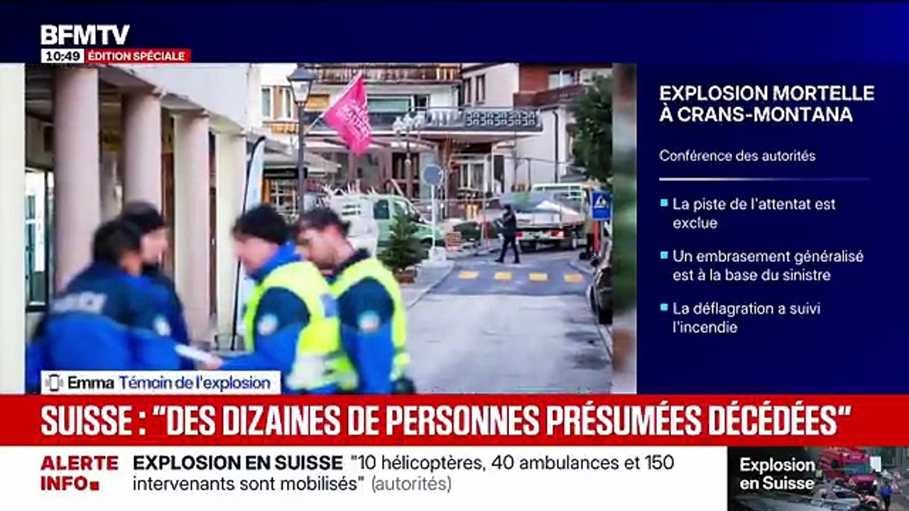 Explosion en Suisse: "Le plafond a pris feu et en quelques secondes toute la boîte de nuit a pris feu", racontent Emma et Albane, témoins du drame