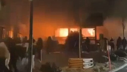 Footage shows panic as fire breaks out at Swiss ski resort bar