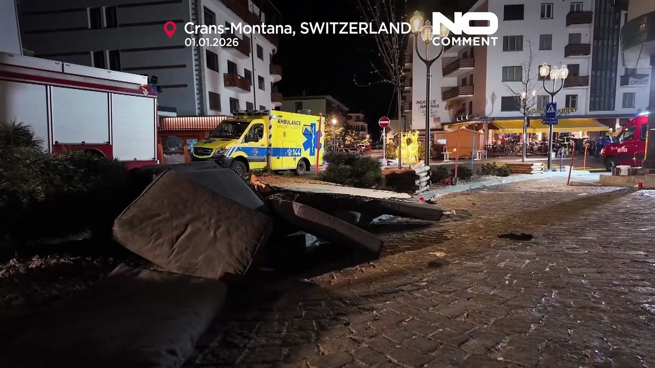 Incendio en Crans-Montana, Suiza, tras una explosión, varias decenas de muertos y unos 100 heridos