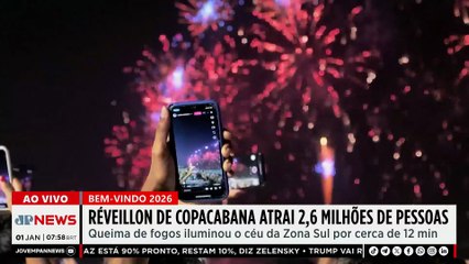Réveillon de Copacabana atrai 2,6 milhões de pessoas