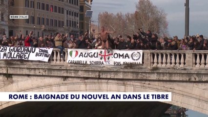 Bain du 1er janvier : les premiers Romains plongent dans les eaux glacées du Tibre