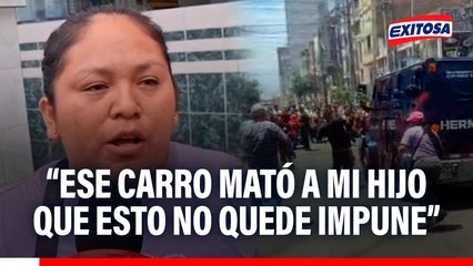 "Ese carro entró y mató a mi hijo": Madre de menor que murió atropellado en Gamarra pide justicia