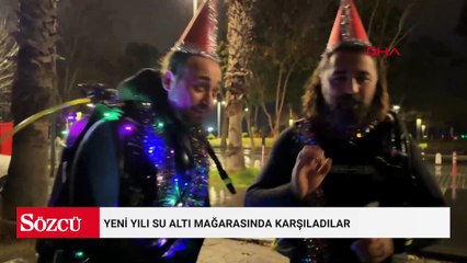 Yeni yılı su altı mağarasında karşıladılar
