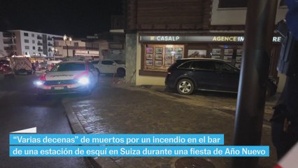 Imágenes del incendio que ha causado decenas de muertos en Suiza