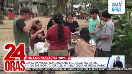 Ilang pamilya, nagdiwang ng bagong taon sa QC Memorial Circle, Manila Zoo at Rizal Park | 24 Oras
