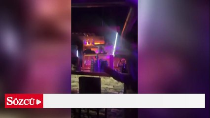 İsviçre'deki barın ilk alev aldığı anlar