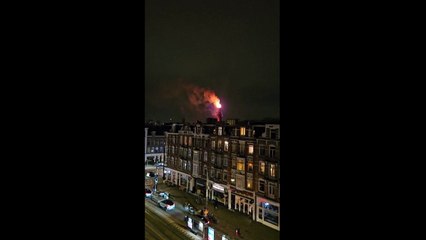 Un incendio destruyó una iglesia histórica de Ámsterdam