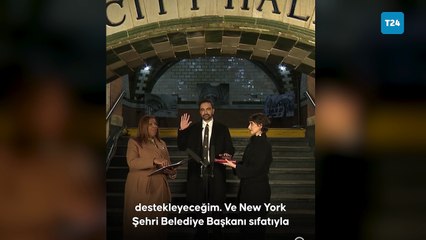 Zohran Mamdani resmen New York Belediye Başkanı: Eski bir metro istasyonunda Kuran'a el basarak yemin etti!