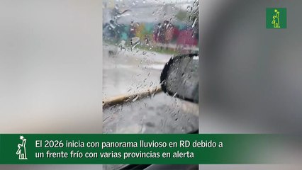 El 2026 inicia con panorama lluvioso en RD debido a un frente frío con varias provincias en alerta