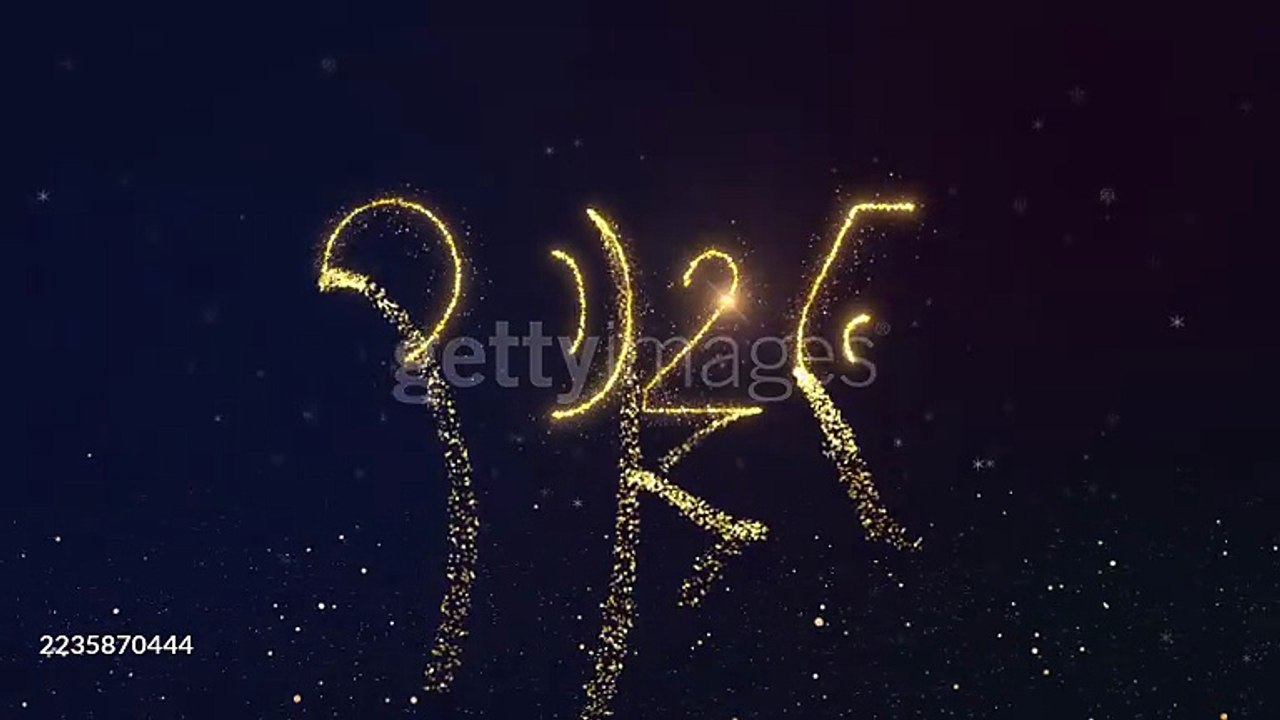 Happy New Year 2026 Greeting card with copy space for your logo or Text in gold - 4K stock videogettyimages-2235870444-640_adpp