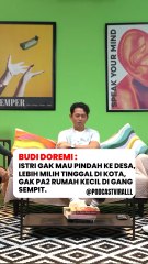 Budi Doremi: Istri gak mau pindah ke desa, banyak ul4r, ada biawak lebih milih tinggal di kota, gak pa2 rumah kecil walau di gang sempit.Biar gak salah paham, langsung nonton full “ Ngobrol di WA” di youtube: Wendi Cagur#budidoremi #andhikapratama