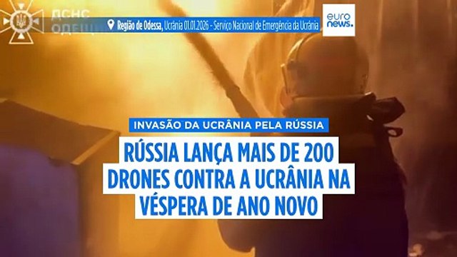 Rússia leva a guerra para 2026 e lança mais de 200 drones contra a Ucrânia, afirma Zelenskyy