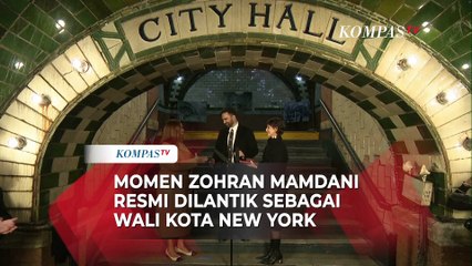 Momen Zohran Mamdani Resmi Dilantik Sebagai Wali Kota New York di Stasiun Kereta Bawah Tanah