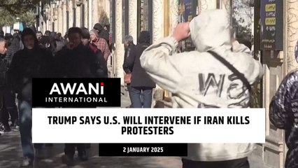 Trump says U.S. will intervene if Iran kills protesters