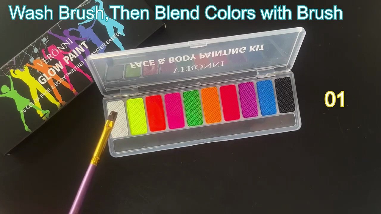 Turn Off the Lights… THIS FACE PAINT GLOWS 🔥💚