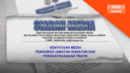 Ops Ambang Tahun Baharu: Polis keluarkan 12,437 saman