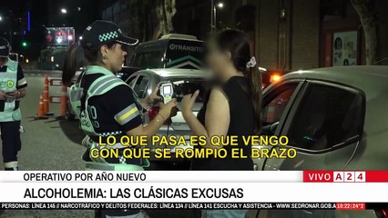 "Me falta un pulmón": las insólitas excusas en los controles de alcoholemia en Año Nuevo