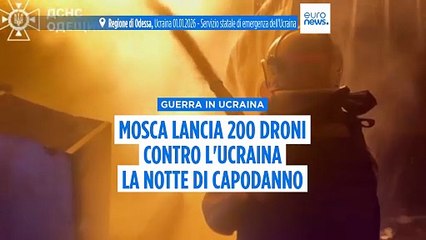 La Russia lancia 200 droni contro l'Ucraina nella notte di Capodanno