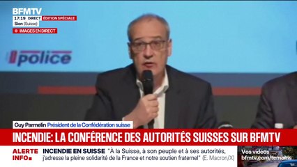 Incendie mortel en Suisse: "L'incendie qui s'est produit la nuit dernière dans un bar de Crans-Montana constitue une des pires tragédies que notre pays ait connues", déclare Guy Parmelin, président de la Confédération suisse