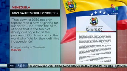 Venezuelan govt. salutes Cuban revolution