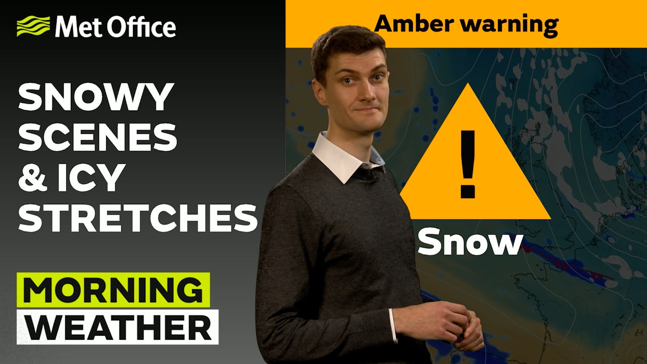 Met Office Morning Weather Forecast 02/01/2026 – Amber snow warning