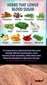 herbs that lower blood sugar