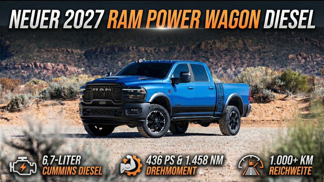 2027 Ram Power Wagon Diesel: Jetzt mit 34-Zoll-Reifen & Luftfahrwerk