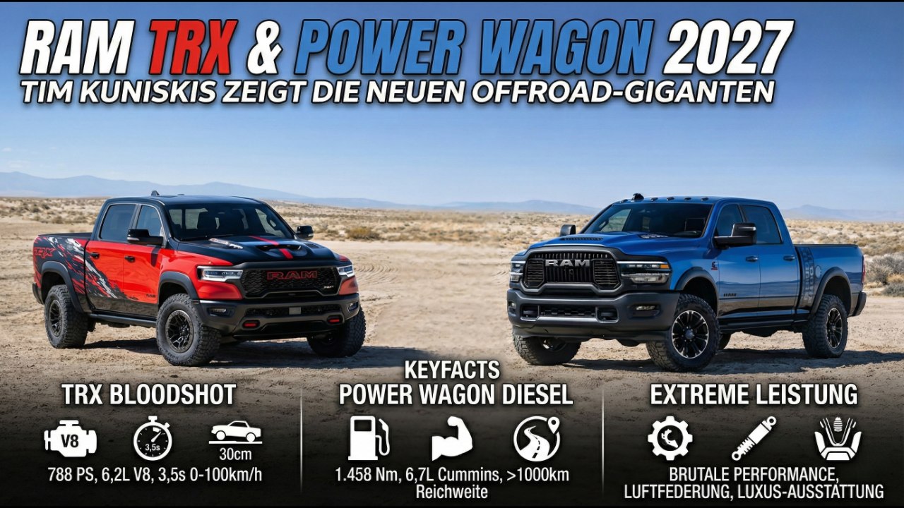 Ram 2027: TRX & Power Wagon mit V8 & Diesel-Power im Detail