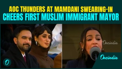 AOC’s FIERY Speech at Mamdani Inauguration: Challenges Trump, HAILS 1st Muslim, Immigrant NYC Mayor