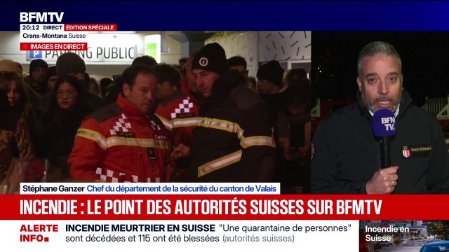 Incendie mortel à Crans-Montana: Il s'agit d'un embrasement généralisé , explique Stéphane Ganzer, chef du département de la sécurité du canton de Valais