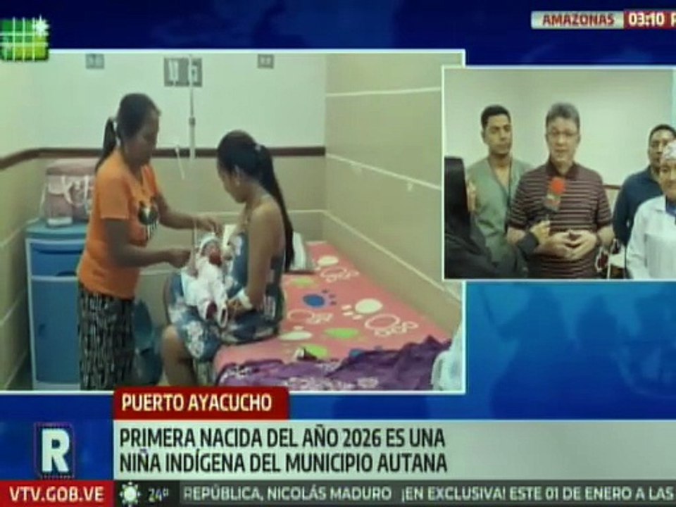 Entregan canastas a dos niñas nacidas del año en el municipio Autana de Amazonas