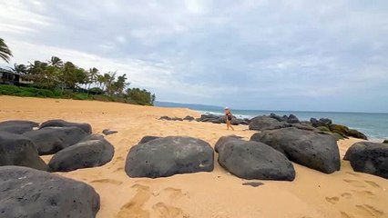 4K Virtual Walk along Sunset Beach, Oahu, Hawaii