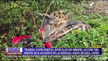 ¡Choque brutal! Dos menores de edad y dos adultos pierden la vida en colisión de moto y camioncito en Nueva Arcadia, Copán