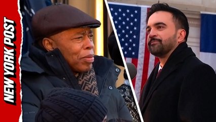 Zohran Mamdani's thank-you to Eric Adams is met with boos from the crowd