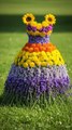 You won’t believe this tiny dress is made of real flowers! 😍