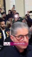 أحمد عز ومحمد هنيدي وسهير رمزي ولطيفة وصابرين في عزاء والدة هاني رمزي