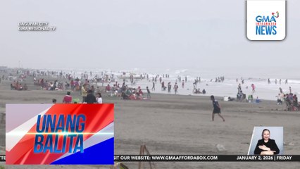 Humigit-kumulang 2,000 beachgoers, dumagsa sa Tondaligan Beach nitong Enero 1 | Unang Balita