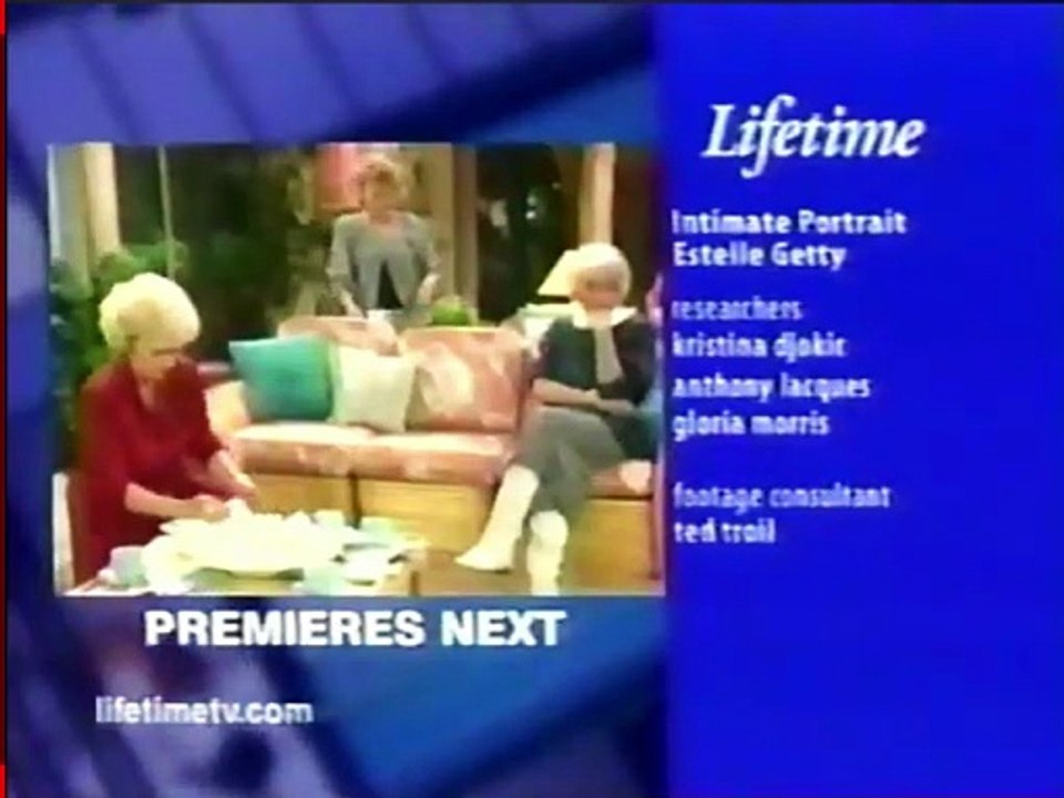 Intimate Portrait: Estelle Getty/ The Golden Girls Lifetime Split Screen Credits