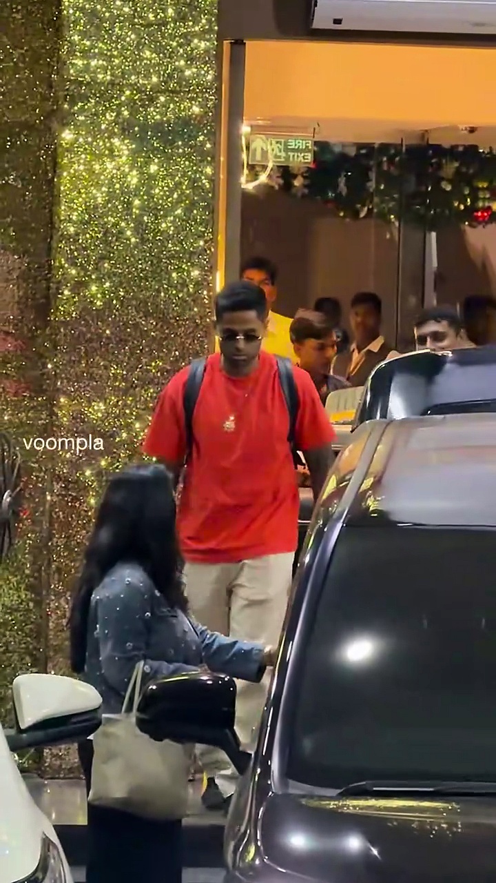 cricketer surya kumar yadav and wifey devisha seen heading out of kalina private airport as they fly back in town