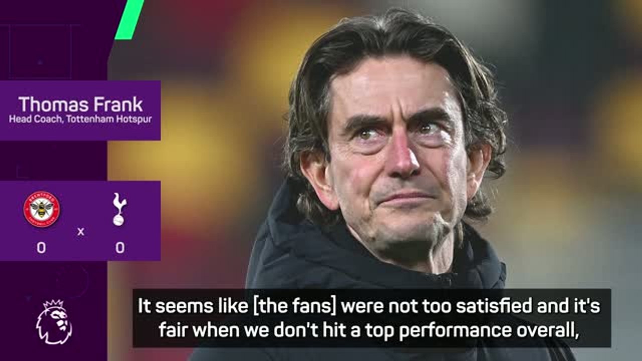 Frank acknowledges Spurs are short of what he wants as fans turn on team