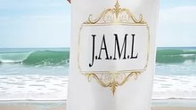 Toalla De Playa blanca – colección J.A.M.L