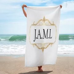 Toalla De Playa blanca – colección J.A.M.L