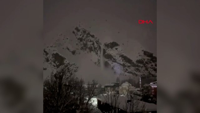 Çığ düşme anı cep telefonu kamerasında